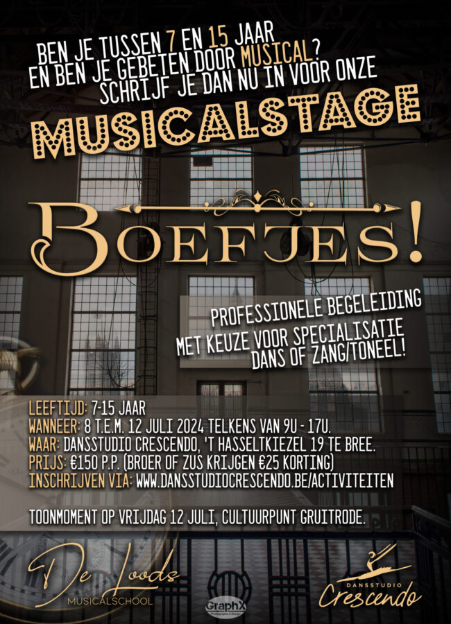AFFICHE - Musicalstage 2024 BOEFJES kopie
