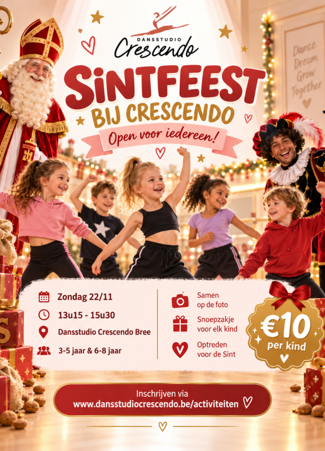 Sinterfeest bij Dansstudio Crescendo